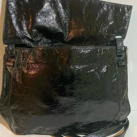 Kooba black leather patent leather shoulder handbag - Picture 7 of 16